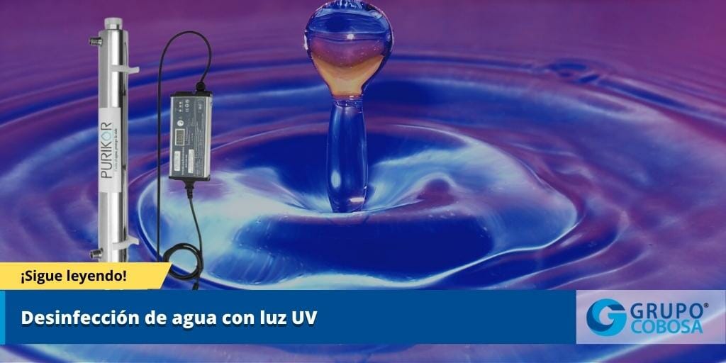 Purificación del agua residual con luz ultravioleta